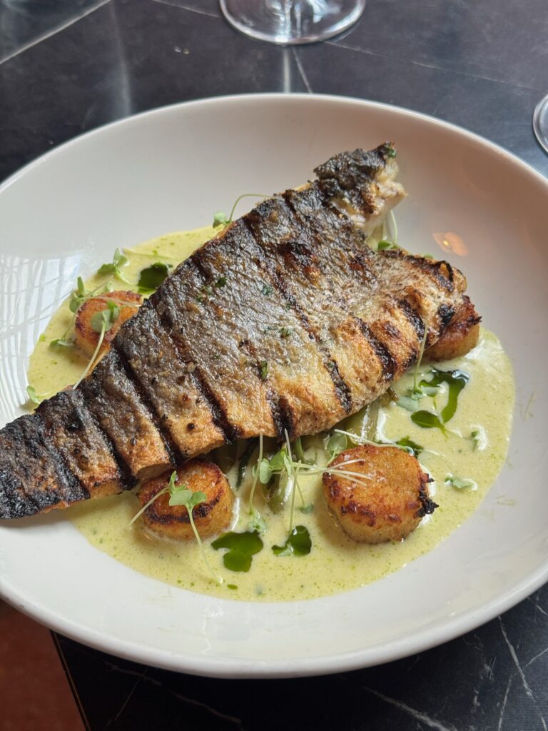 Seabass dish at Lottie's